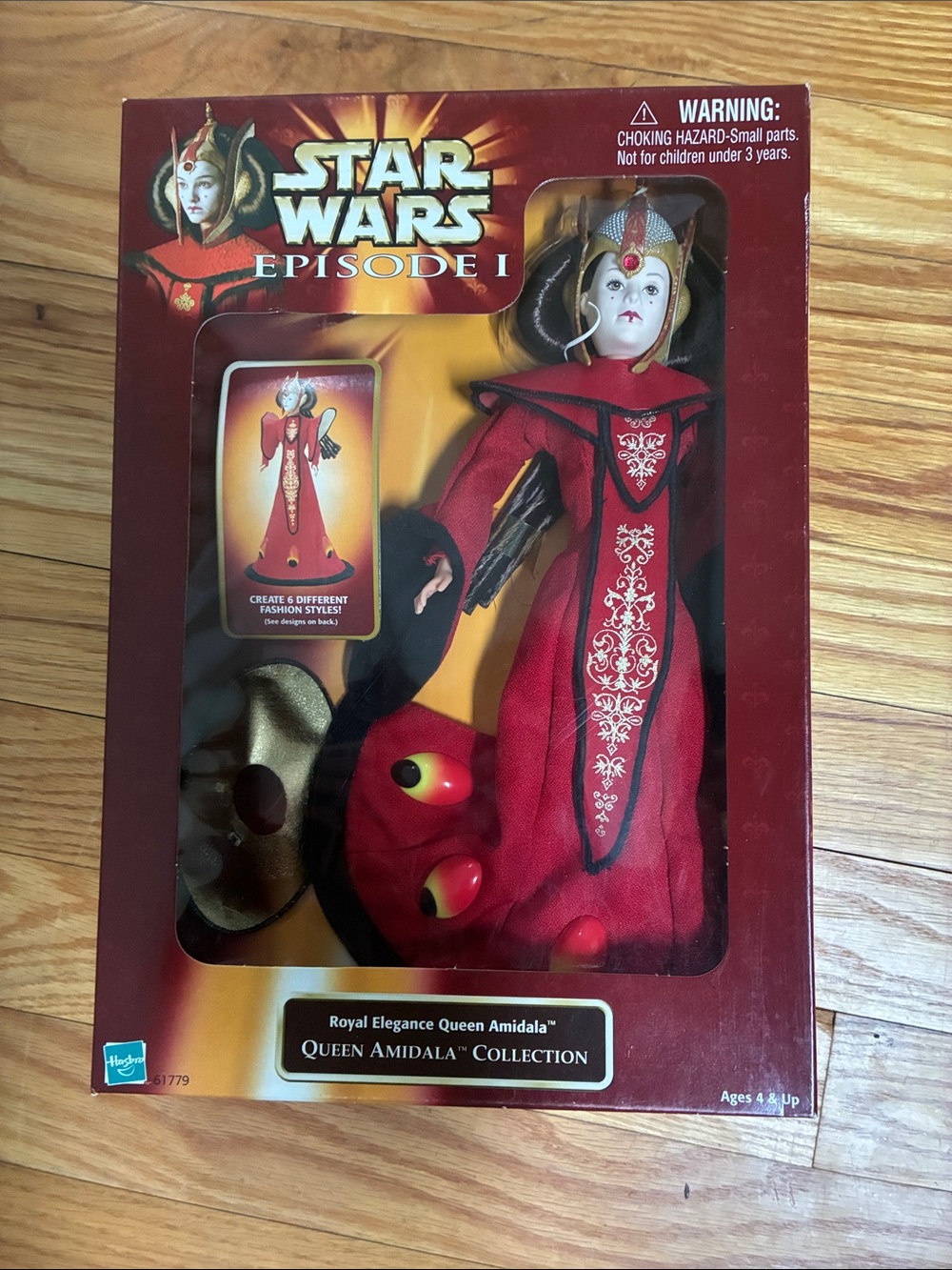 1998 Hasbro Queen Amidala Doll in Red and Gold Headdress